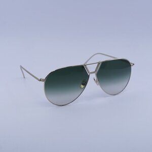Victoria Beckham VB208S 700 Sunglasses Gold Aviator Frame, Khaki Lenses